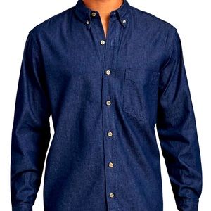 NWOT Pendleton men’s dress blue denim shirt XXL